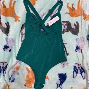 BCBGeneration Teal Aqua Bodysuit Leotard women’s Large
